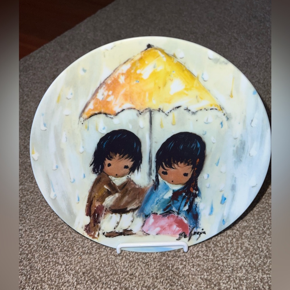 “Sun Showers” Children of the Sun decorative 8.5” plate. New in original box.